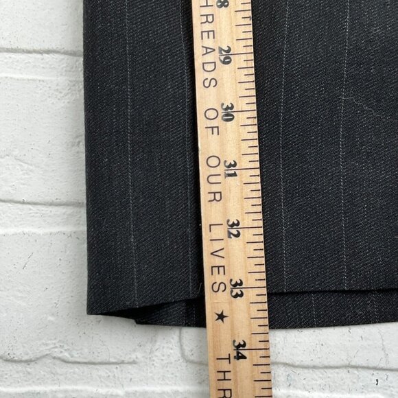 Evan Picone Intnl Suit Men 44 36Wx33L Gray‎ White Chalk Stripe Classic Wool USA - Picture 16 of 16